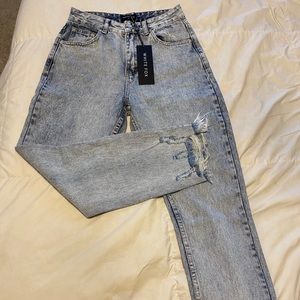 White Fox distressed boyfriend jeans